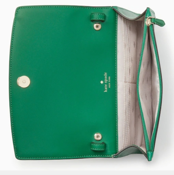 Kate Spade Perry Green Bean Leather Crossbody Bag - Picture 3 of 9